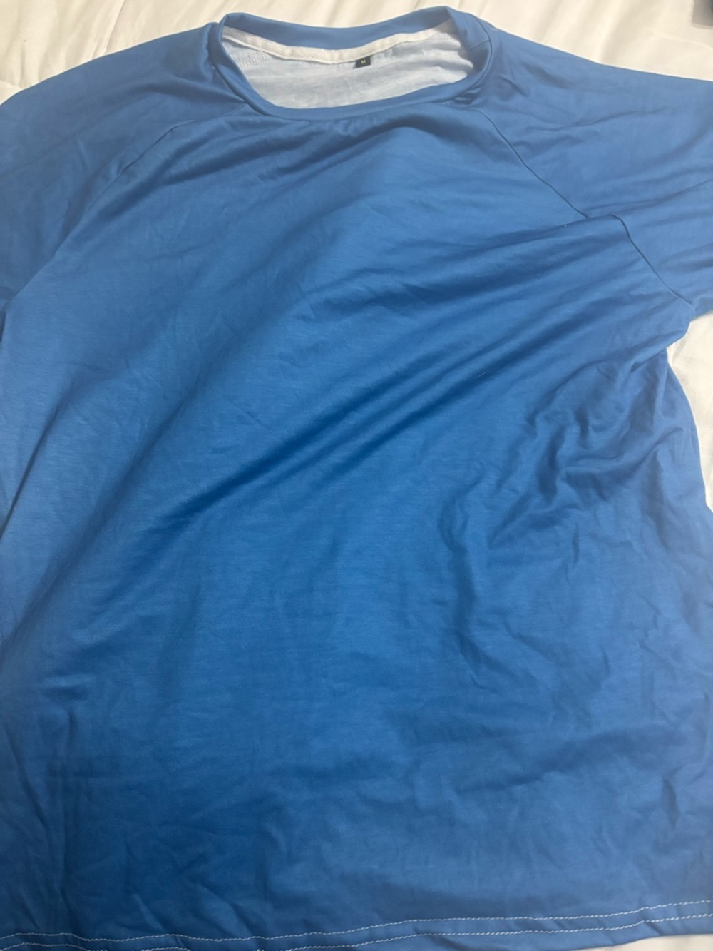 Blue Short Sleeve Crew Neck Shirt